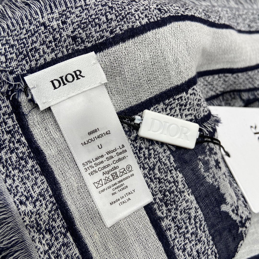 DIOR SCARF 140 CM IN WOOL MIX SILK 667138