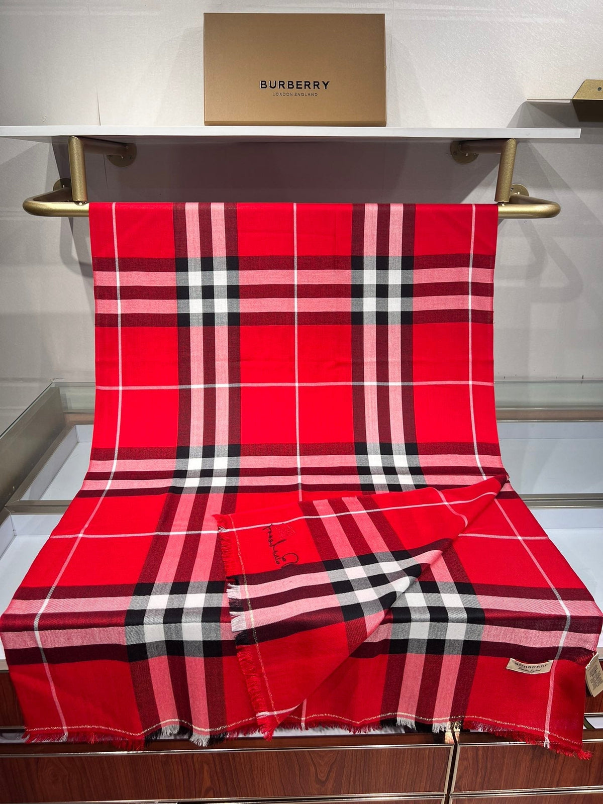 BURBERRY BBR SCARF 200 CM IN CASHMERE 490987