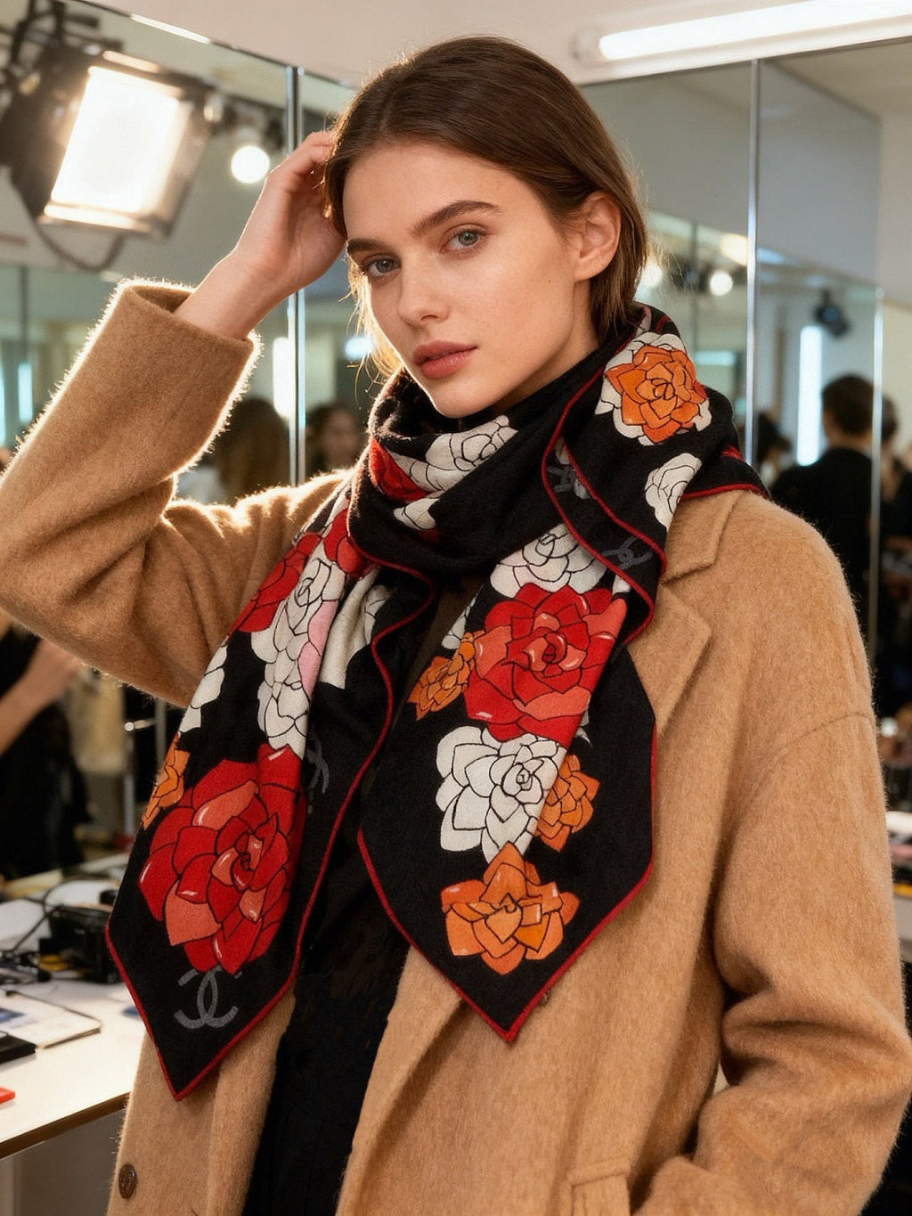 CHANEL 25S SCARF 140 CM IN CASHMERE SILK 943622