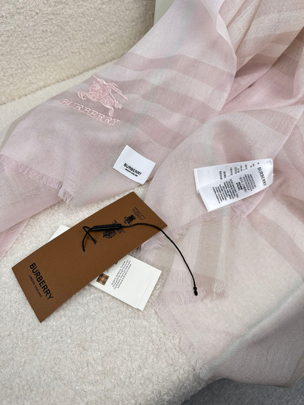 BURBERRY BBR SCARF 220 CM IN CASHMERE 490972