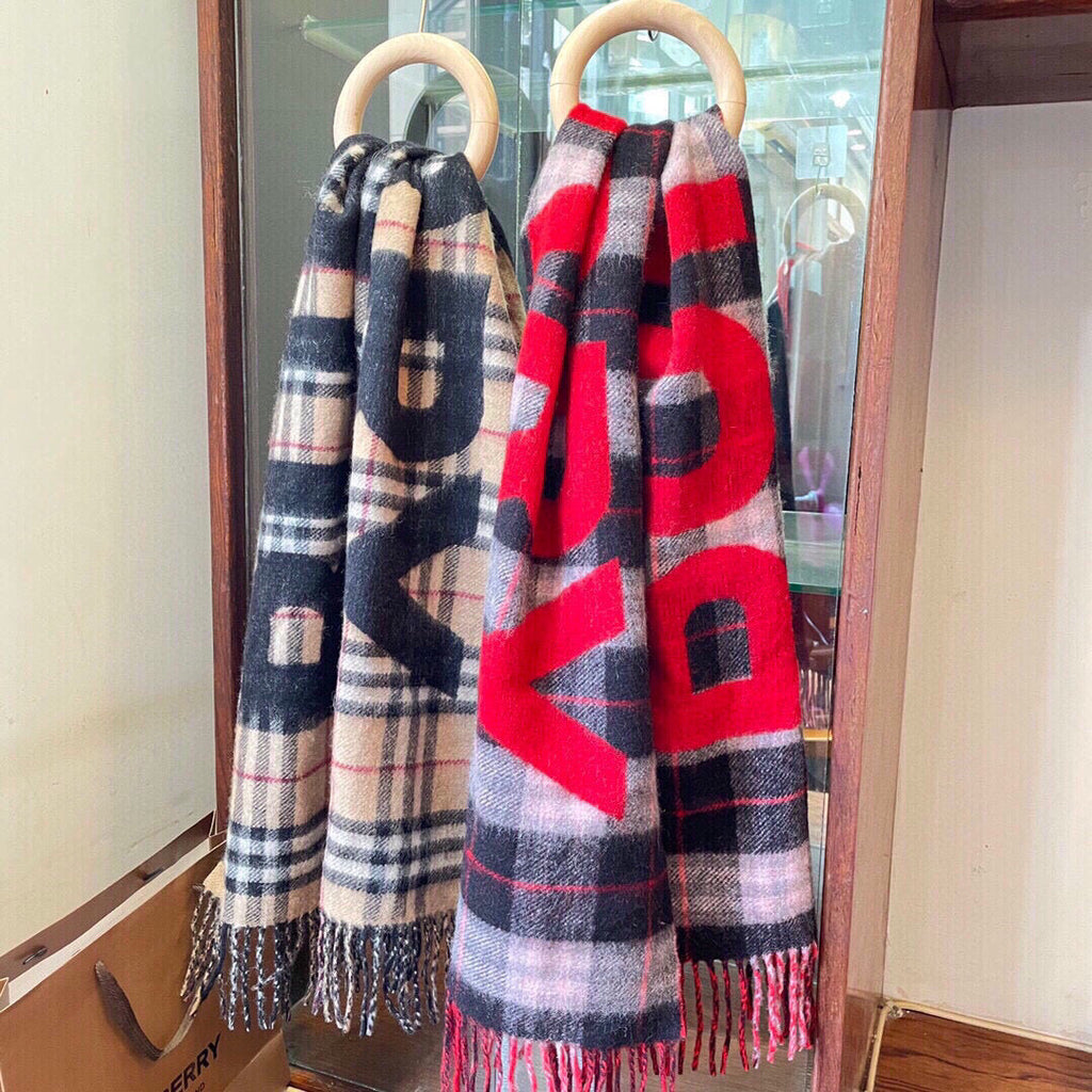 BURBERRY BBR SCARF 180 CM IN CASHMERE 525807