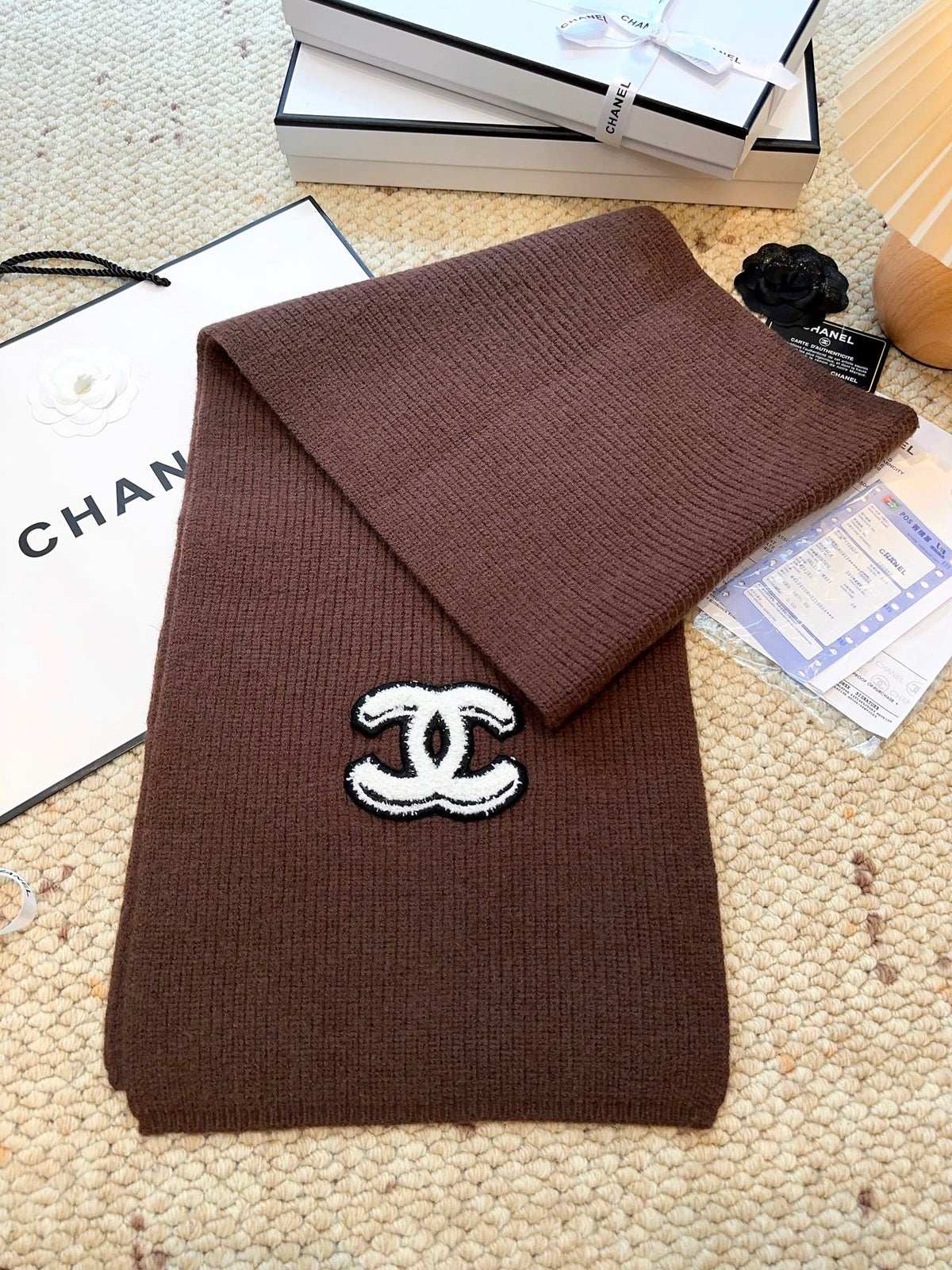 CHANEL 25S SCARF 175 IN CASHMERE 932231