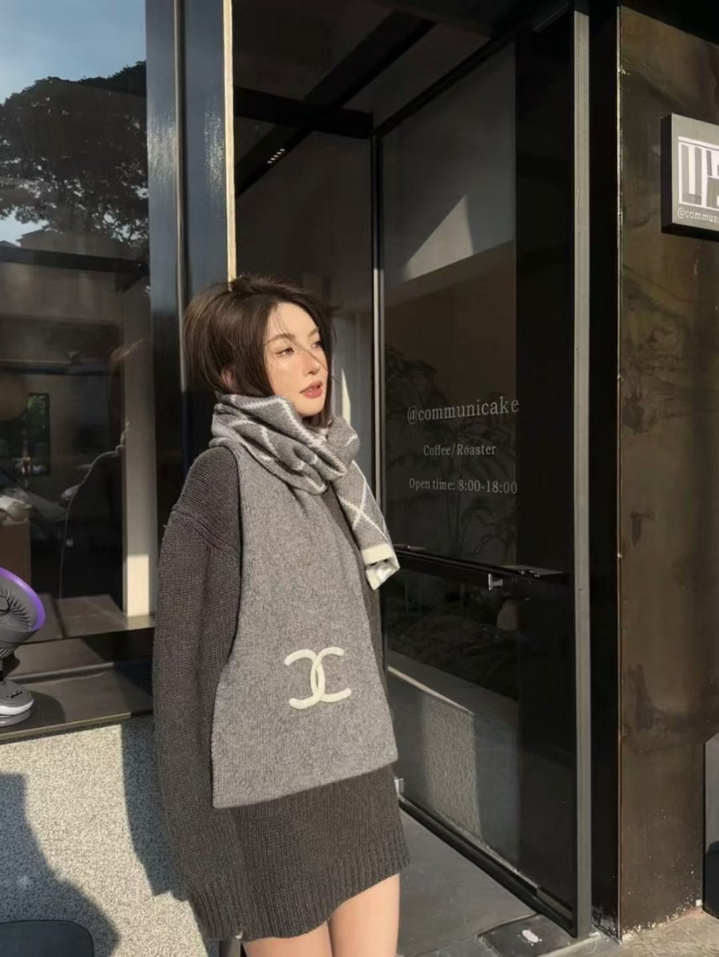 CHANEL 25S SCARF 180 CM IN WOOL CASHMERE 943029