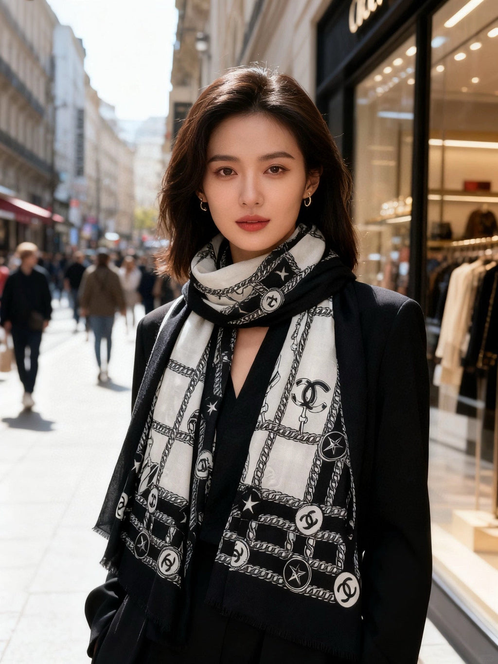 CHANEL 25S SCARF 200 IN CASHMERE 931948