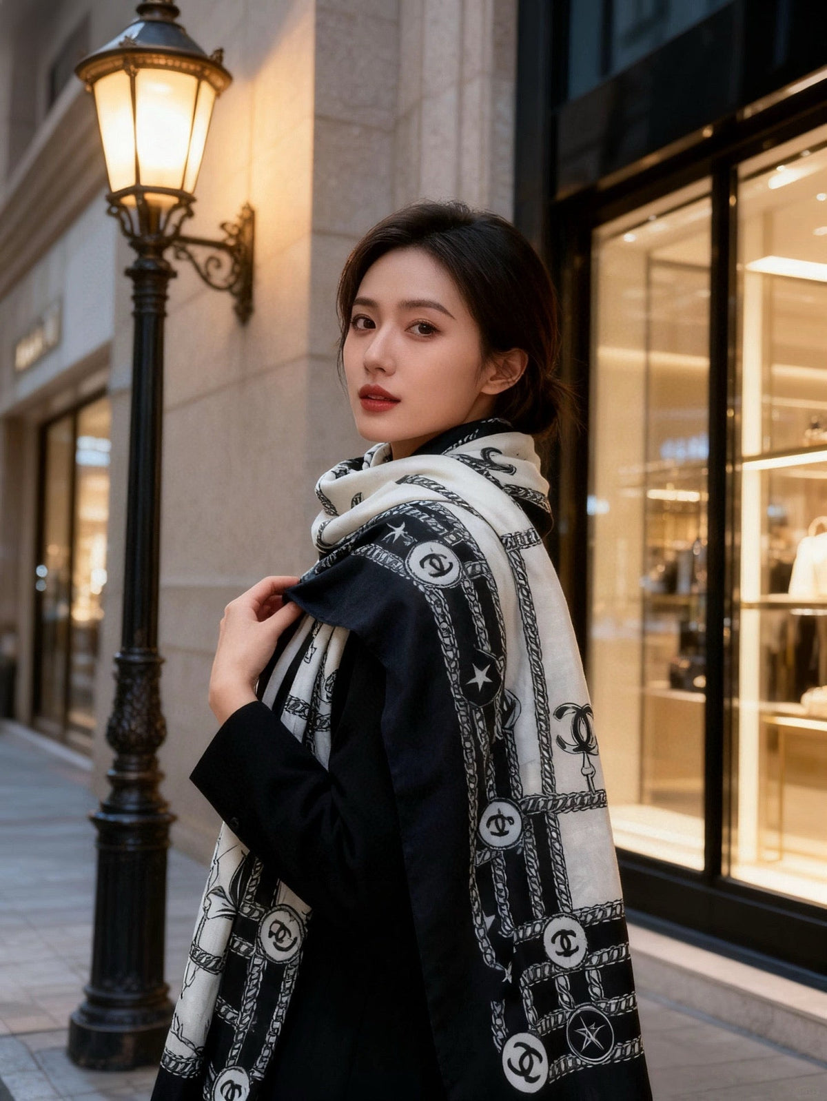 CHANEL 25S SCARF 200 IN CASHMERE 931948