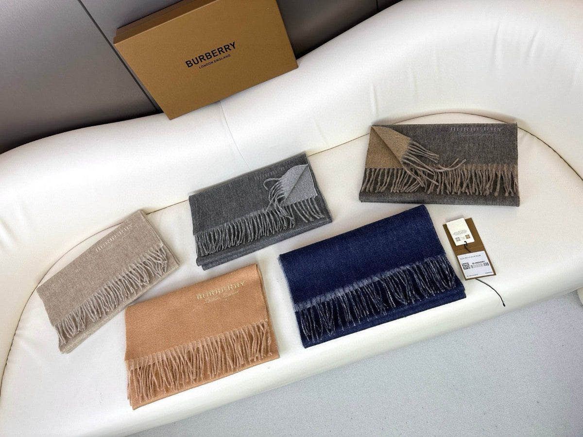 BURBERRY SCARF 180 CM IN TAN BROWN CASHMERE 398417