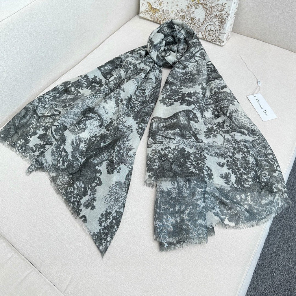 DIOR SCARF 180 CM IN CASHMERE-SILK BLEND 706550