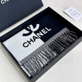 CHANEL 25S SCARF 184 IN MERINO WOOL 727324