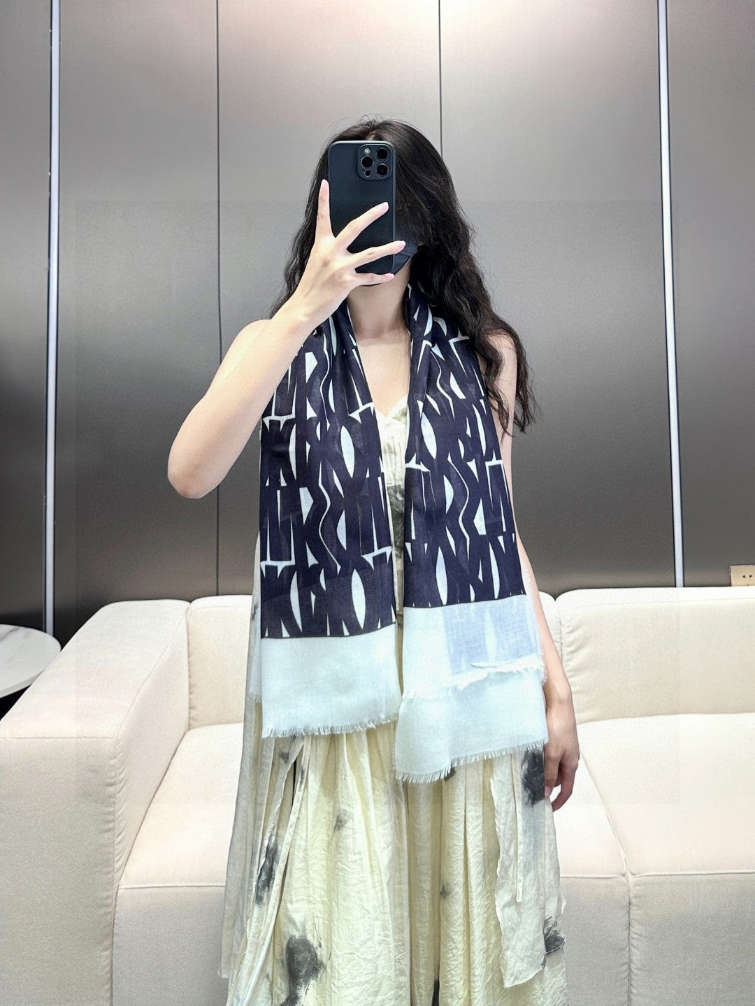 DIOR SCARF 180 CM IN SILK 654446